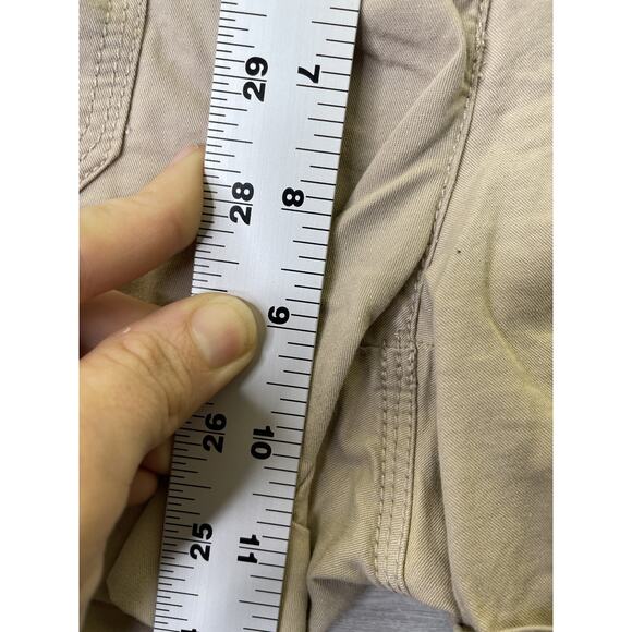 Aldo Trevi Shorts Womens 9 Khaki Beige Button Tab Utility Casual Pockets - Picture 5 of 10